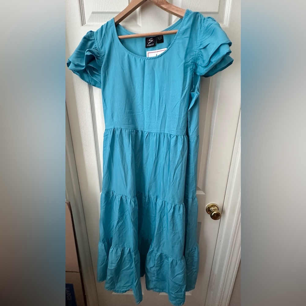 Studio EY Aqua Maxi Dress